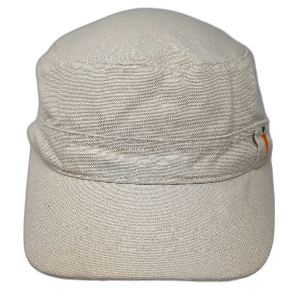 Kerrits Army Cap Beige One Size Cotton Buckle Strapback Cadet Carrot Logo Hat